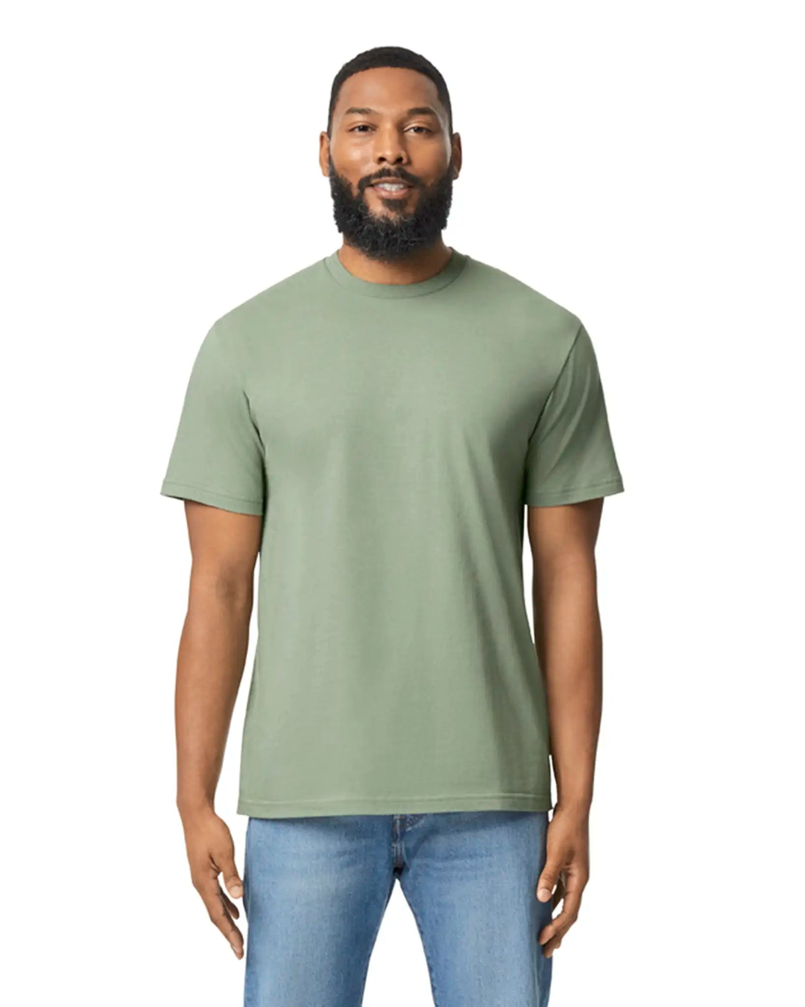 all-groups Men's Softstyle Midweight Adult No Label Enzyme Wash T-Shirt